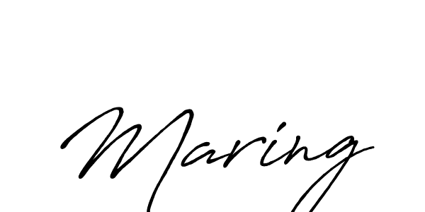 Create a beautiful signature design for name Maring. With this signature (Antro_Vectra_Bolder) fonts, you can make a handwritten signature for free. Maring signature style 7 images and pictures png