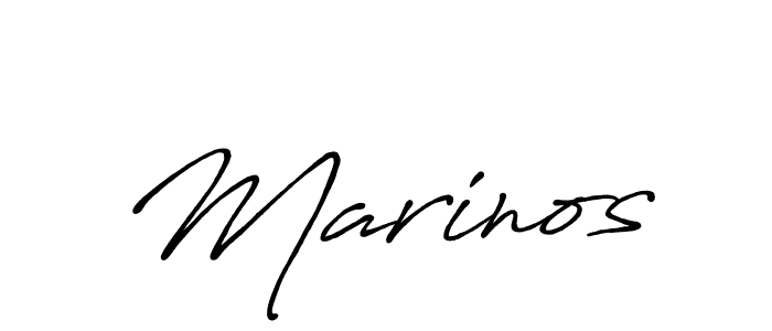 Make a beautiful signature design for name Marinos. With this signature (Antro_Vectra_Bolder) style, you can create a handwritten signature for free. Marinos signature style 7 images and pictures png