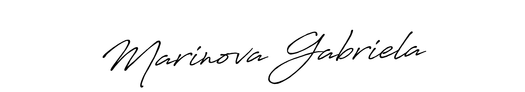 Create a beautiful signature design for name Marinova Gabriela. With this signature (Antro_Vectra_Bolder) fonts, you can make a handwritten signature for free. Marinova Gabriela signature style 7 images and pictures png