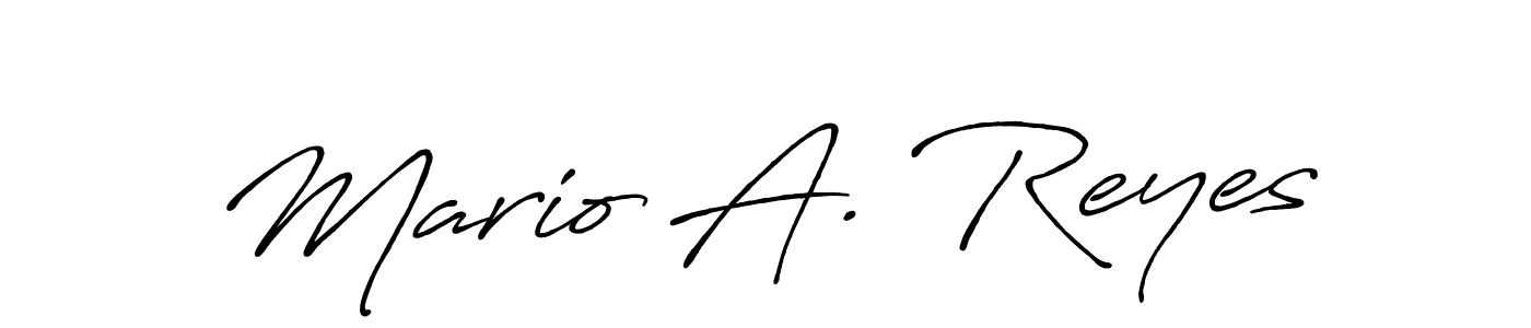 Design your own signature with our free online signature maker. With this signature software, you can create a handwritten (Antro_Vectra_Bolder) signature for name Mario A. Reyes. Mario A. Reyes signature style 7 images and pictures png