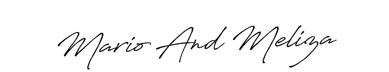 Once you've used our free online signature maker to create your best signature Antro_Vectra_Bolder style, it's time to enjoy all of the benefits that Mario And Meliza name signing documents. Mario And Meliza signature style 7 images and pictures png