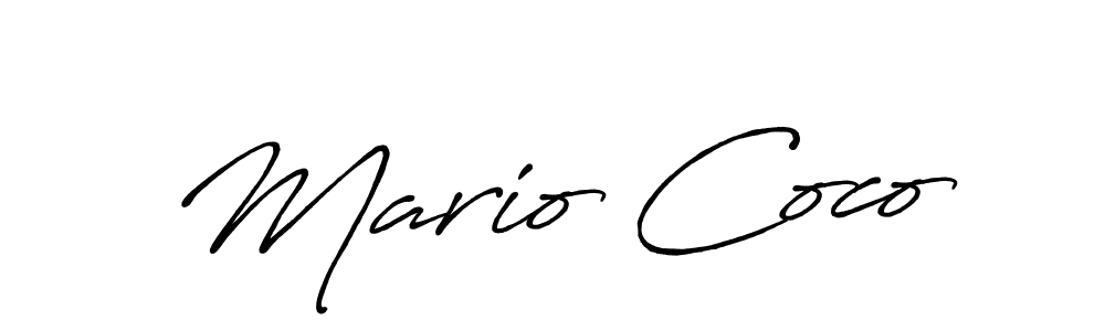 Also You can easily find your signature by using the search form. We will create Mario Coco name handwritten signature images for you free of cost using Antro_Vectra_Bolder sign style. Mario Coco signature style 7 images and pictures png