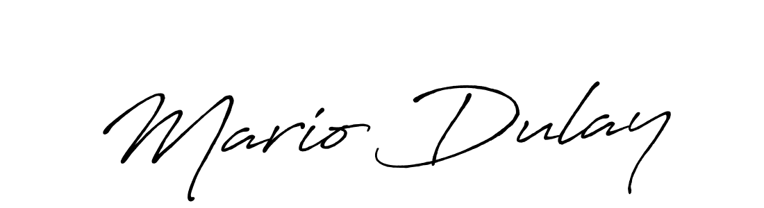 Design your own signature with our free online signature maker. With this signature software, you can create a handwritten (Antro_Vectra_Bolder) signature for name Mario Dulay. Mario Dulay signature style 7 images and pictures png