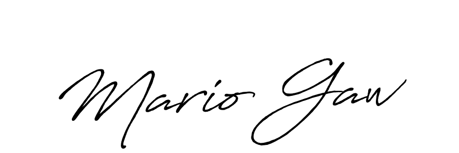 Mario Gaw stylish signature style. Best Handwritten Sign (Antro_Vectra_Bolder) for my name. Handwritten Signature Collection Ideas for my name Mario Gaw. Mario Gaw signature style 7 images and pictures png