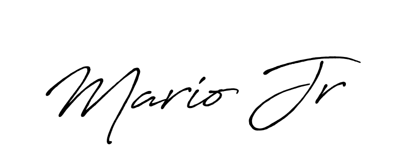 Design your own signature with our free online signature maker. With this signature software, you can create a handwritten (Antro_Vectra_Bolder) signature for name Mario Jr. Mario Jr signature style 7 images and pictures png