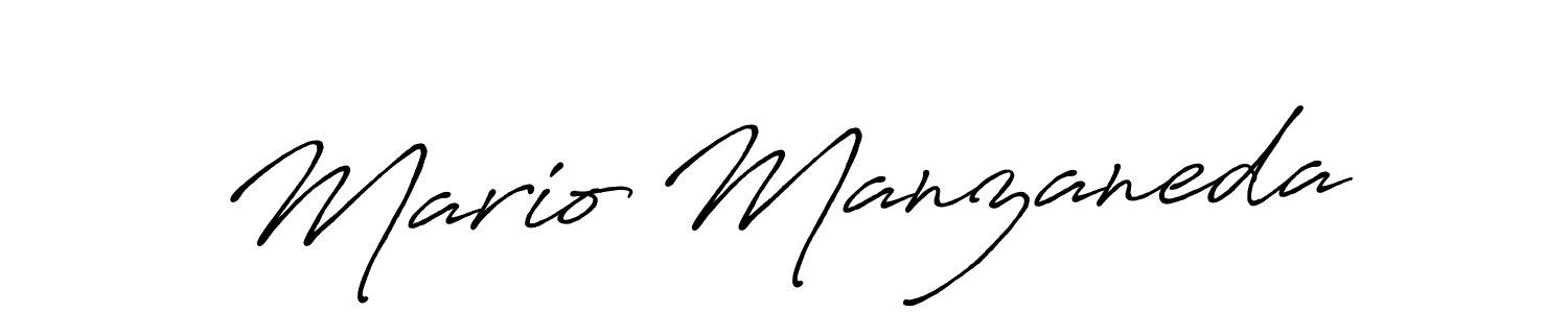 How to make Mario Manzaneda name signature. Use Antro_Vectra_Bolder style for creating short signs online. This is the latest handwritten sign. Mario Manzaneda signature style 7 images and pictures png