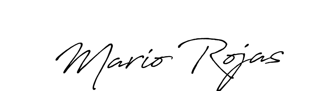 Create a beautiful signature design for name Mario Rojas. With this signature (Antro_Vectra_Bolder) fonts, you can make a handwritten signature for free. Mario Rojas signature style 7 images and pictures png