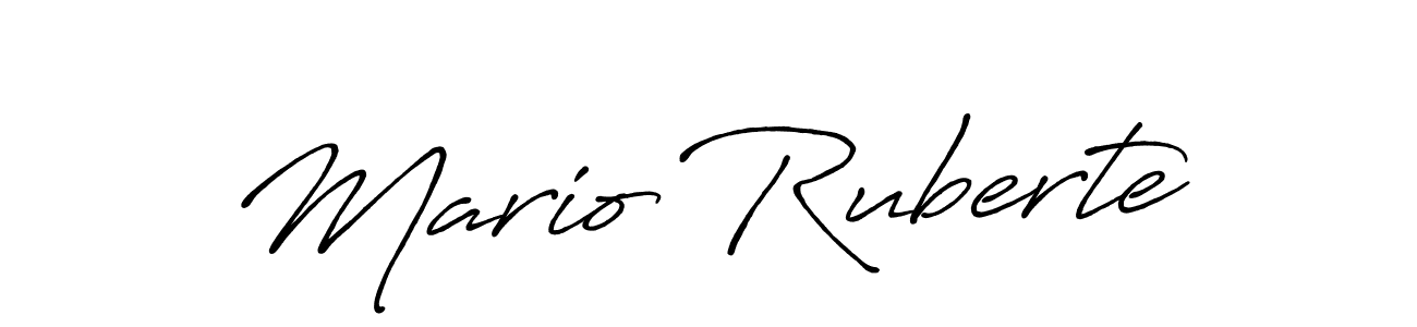 Also You can easily find your signature by using the search form. We will create Mario Ruberte name handwritten signature images for you free of cost using Antro_Vectra_Bolder sign style. Mario Ruberte signature style 7 images and pictures png