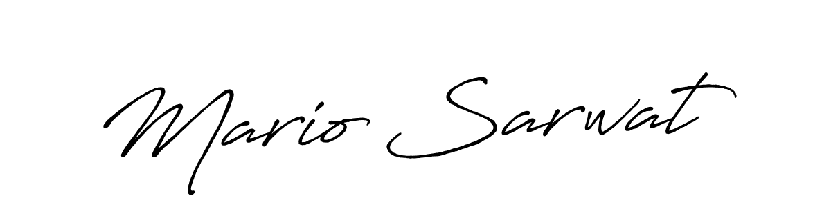 Design your own signature with our free online signature maker. With this signature software, you can create a handwritten (Antro_Vectra_Bolder) signature for name Mario Sarwat. Mario Sarwat signature style 7 images and pictures png