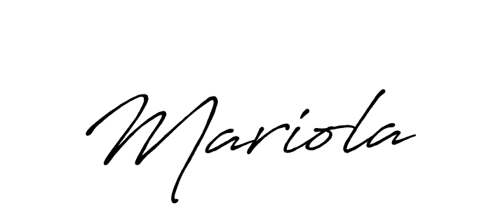 Design your own signature with our free online signature maker. With this signature software, you can create a handwritten (Antro_Vectra_Bolder) signature for name Mariola. Mariola signature style 7 images and pictures png