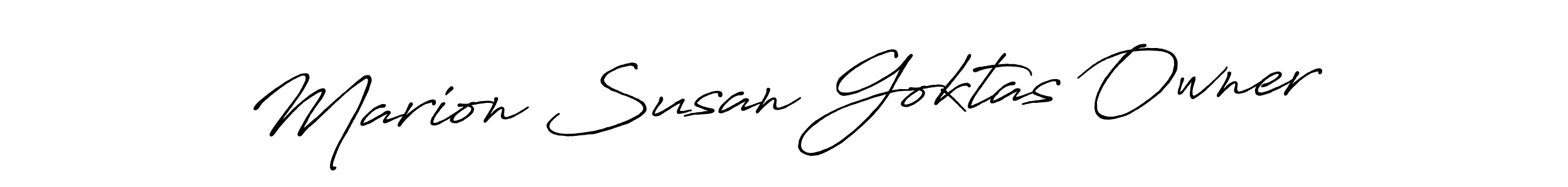 Design your own signature with our free online signature maker. With this signature software, you can create a handwritten (Antro_Vectra_Bolder) signature for name Marion Susan Goktas Owner. Marion Susan Goktas Owner signature style 7 images and pictures png