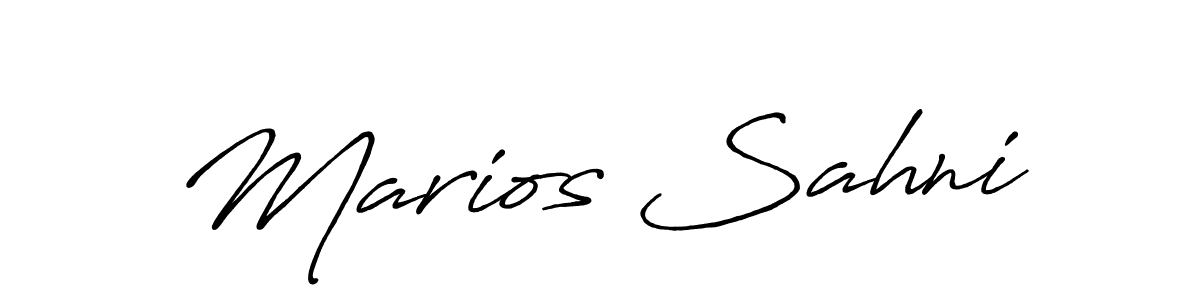 Here are the top 10 professional signature styles for the name Marios Sahni. These are the best autograph styles you can use for your name. Marios Sahni signature style 7 images and pictures png