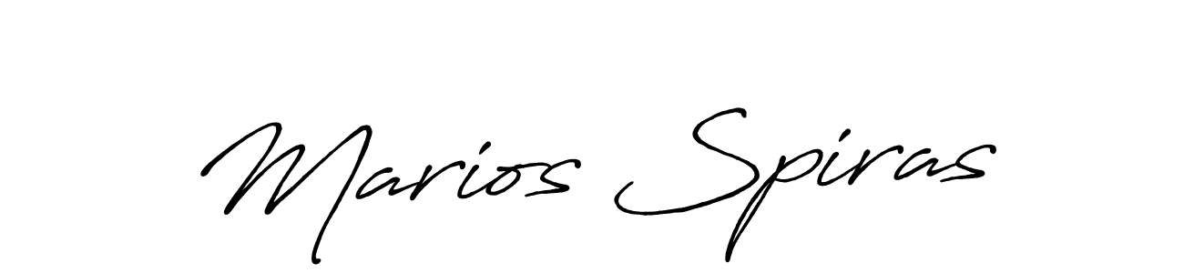 How to make Marios Spiras name signature. Use Antro_Vectra_Bolder style for creating short signs online. This is the latest handwritten sign. Marios Spiras signature style 7 images and pictures png