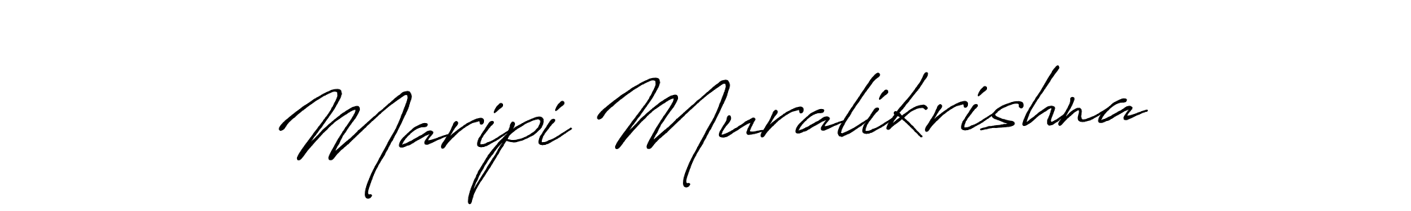 Make a beautiful signature design for name Maripi Muralikrishna. With this signature (Antro_Vectra_Bolder) style, you can create a handwritten signature for free. Maripi Muralikrishna signature style 7 images and pictures png