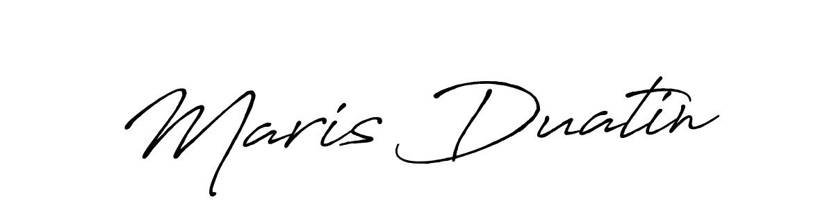 You should practise on your own different ways (Antro_Vectra_Bolder) to write your name (Maris Duatin) in signature. don't let someone else do it for you. Maris Duatin signature style 7 images and pictures png