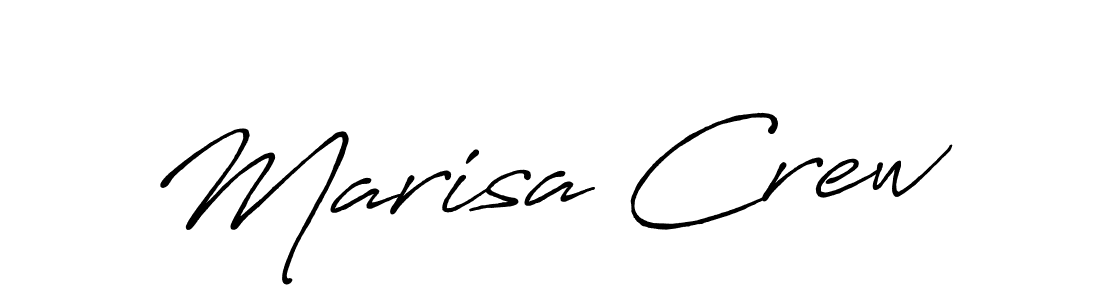 Create a beautiful signature design for name Marisa Crew. With this signature (Antro_Vectra_Bolder) fonts, you can make a handwritten signature for free. Marisa Crew signature style 7 images and pictures png