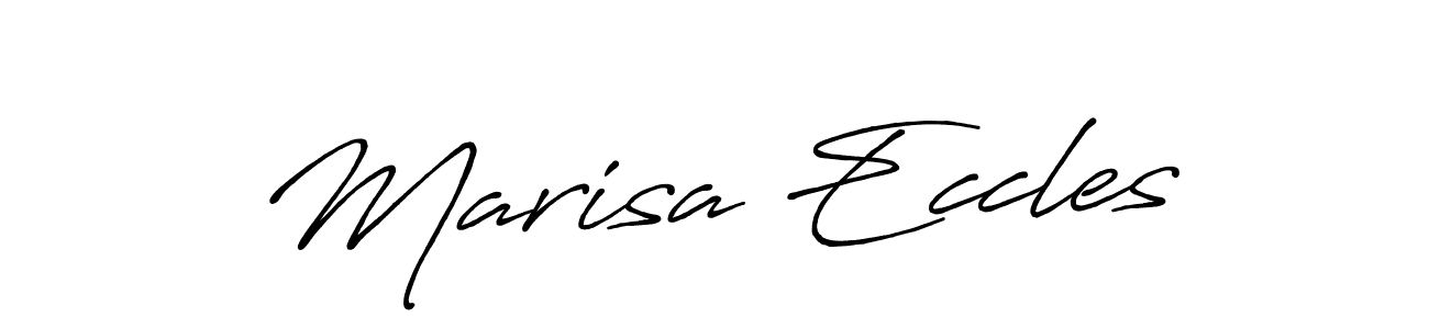 Marisa Eccles stylish signature style. Best Handwritten Sign (Antro_Vectra_Bolder) for my name. Handwritten Signature Collection Ideas for my name Marisa Eccles. Marisa Eccles signature style 7 images and pictures png