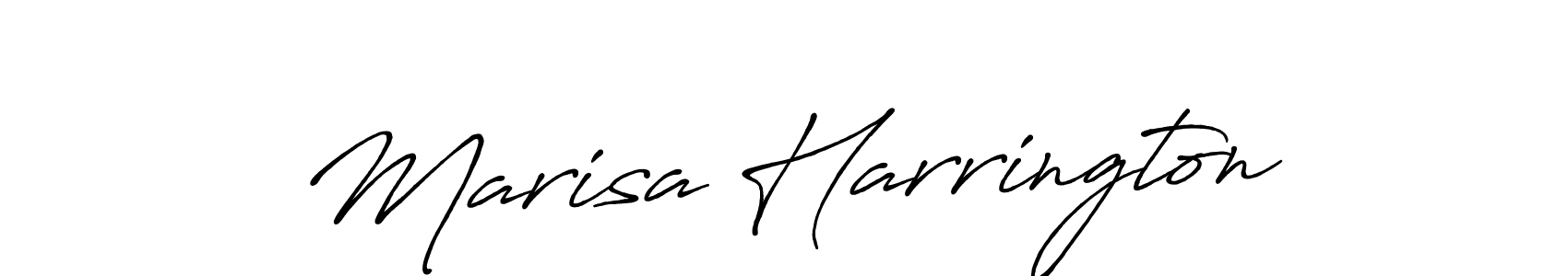 if you are searching for the best signature style for your name Marisa Harrington. so please give up your signature search. here we have designed multiple signature styles  using Antro_Vectra_Bolder. Marisa Harrington signature style 7 images and pictures png