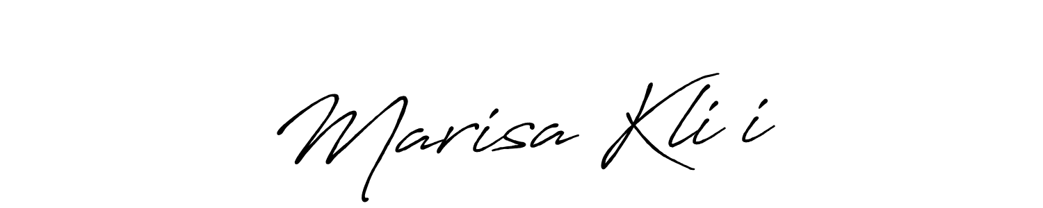 Design your own signature with our free online signature maker. With this signature software, you can create a handwritten (Antro_Vectra_Bolder) signature for name Marisa Kličič. Marisa Kličič signature style 7 images and pictures png