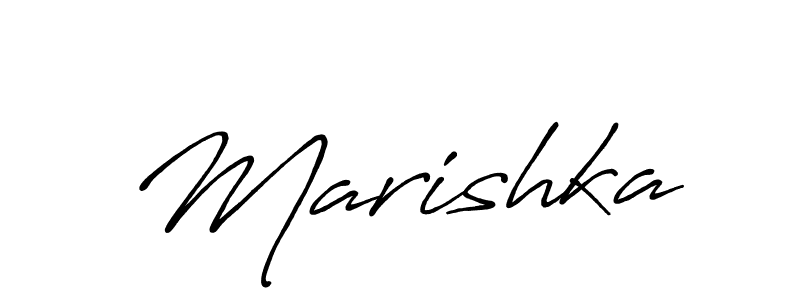 Use a signature maker to create a handwritten signature online. With this signature software, you can design (Antro_Vectra_Bolder) your own signature for name Marishka. Marishka signature style 7 images and pictures png
