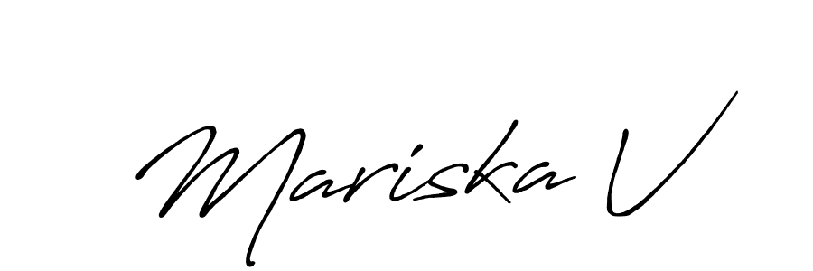 if you are searching for the best signature style for your name Mariska V. so please give up your signature search. here we have designed multiple signature styles  using Antro_Vectra_Bolder. Mariska V signature style 7 images and pictures png