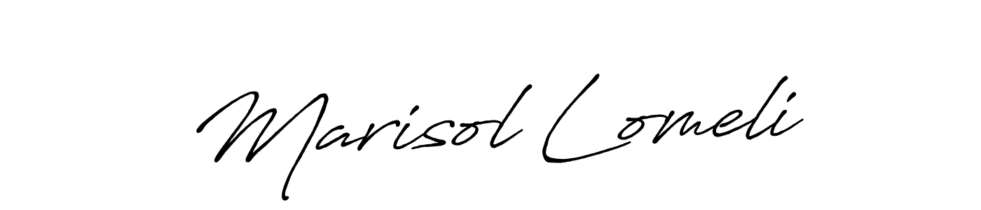 Antro_Vectra_Bolder is a professional signature style that is perfect for those who want to add a touch of class to their signature. It is also a great choice for those who want to make their signature more unique. Get Marisol Lomeli name to fancy signature for free. Marisol Lomeli signature style 7 images and pictures png