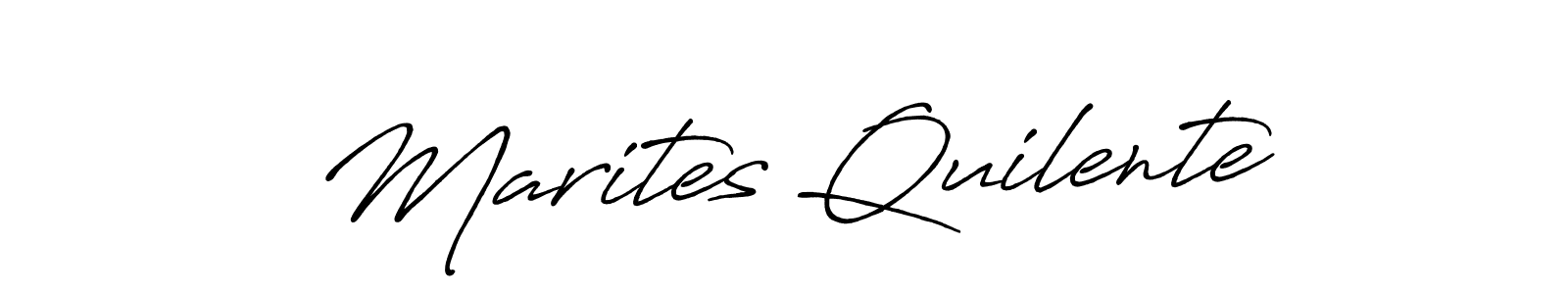 How to make Marites Quilente signature? Antro_Vectra_Bolder is a professional autograph style. Create handwritten signature for Marites Quilente name. Marites Quilente signature style 7 images and pictures png