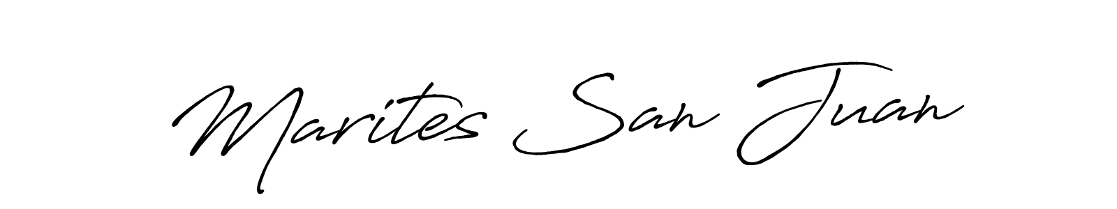 It looks lik you need a new signature style for name Marites San Juan. Design unique handwritten (Antro_Vectra_Bolder) signature with our free signature maker in just a few clicks. Marites San Juan signature style 7 images and pictures png