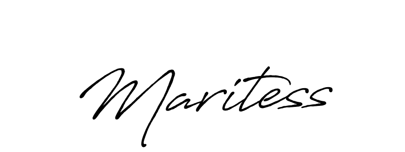 Maritess stylish signature style. Best Handwritten Sign (Antro_Vectra_Bolder) for my name. Handwritten Signature Collection Ideas for my name Maritess. Maritess signature style 7 images and pictures png