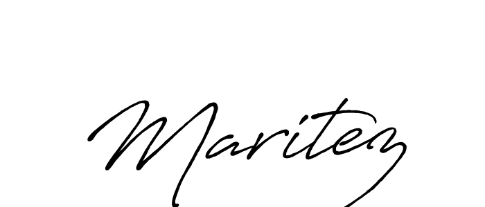 Use a signature maker to create a handwritten signature online. With this signature software, you can design (Antro_Vectra_Bolder) your own signature for name Maritez. Maritez signature style 7 images and pictures png