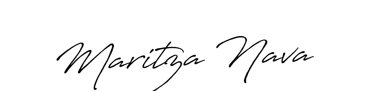 Make a beautiful signature design for name Maritza Nava. With this signature (Antro_Vectra_Bolder) style, you can create a handwritten signature for free. Maritza Nava signature style 7 images and pictures png