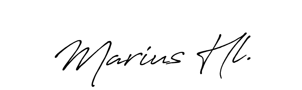 Use a signature maker to create a handwritten signature online. With this signature software, you can design (Antro_Vectra_Bolder) your own signature for name Marius Hl.. Marius Hl. signature style 7 images and pictures png