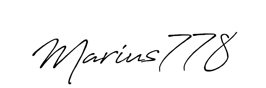 How to make Marius778 name signature. Use Antro_Vectra_Bolder style for creating short signs online. This is the latest handwritten sign. Marius778 signature style 7 images and pictures png