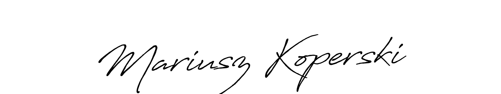 Use a signature maker to create a handwritten signature online. With this signature software, you can design (Antro_Vectra_Bolder) your own signature for name Mariusz Koperski. Mariusz Koperski signature style 7 images and pictures png
