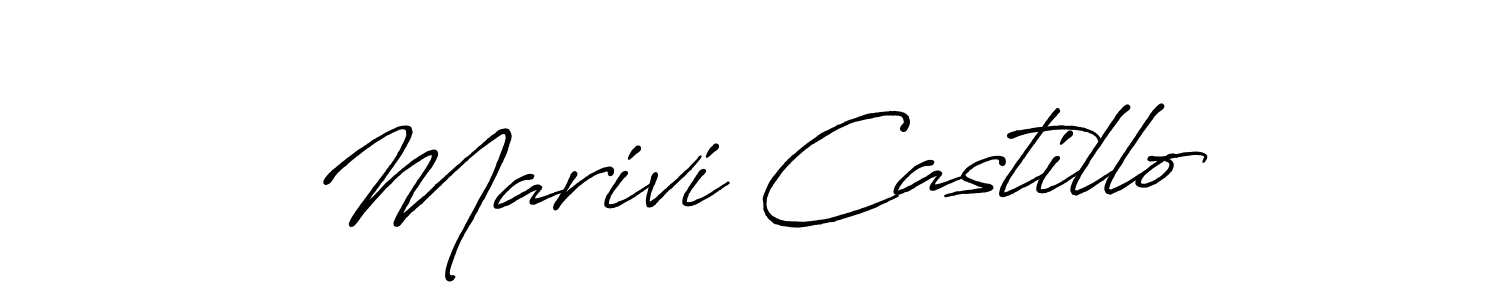 It looks lik you need a new signature style for name Marivi Castillo. Design unique handwritten (Antro_Vectra_Bolder) signature with our free signature maker in just a few clicks. Marivi Castillo signature style 7 images and pictures png
