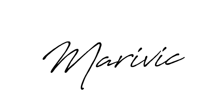 Marivic stylish signature style. Best Handwritten Sign (Antro_Vectra_Bolder) for my name. Handwritten Signature Collection Ideas for my name Marivic. Marivic signature style 7 images and pictures png
