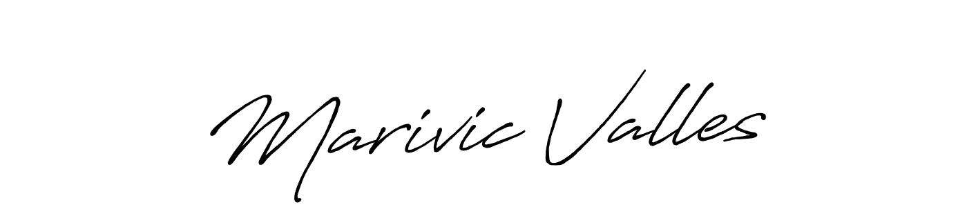 Design your own signature with our free online signature maker. With this signature software, you can create a handwritten (Antro_Vectra_Bolder) signature for name Marivic Valles. Marivic Valles signature style 7 images and pictures png