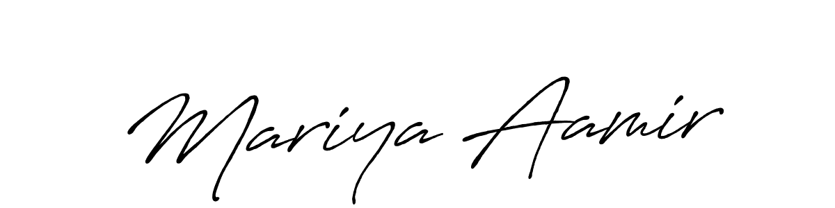 It looks lik you need a new signature style for name Mariya Aamir. Design unique handwritten (Antro_Vectra_Bolder) signature with our free signature maker in just a few clicks. Mariya Aamir signature style 7 images and pictures png