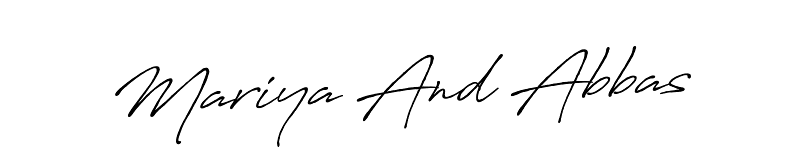 How to make Mariya And Abbas signature? Antro_Vectra_Bolder is a professional autograph style. Create handwritten signature for Mariya And Abbas name. Mariya And Abbas signature style 7 images and pictures png