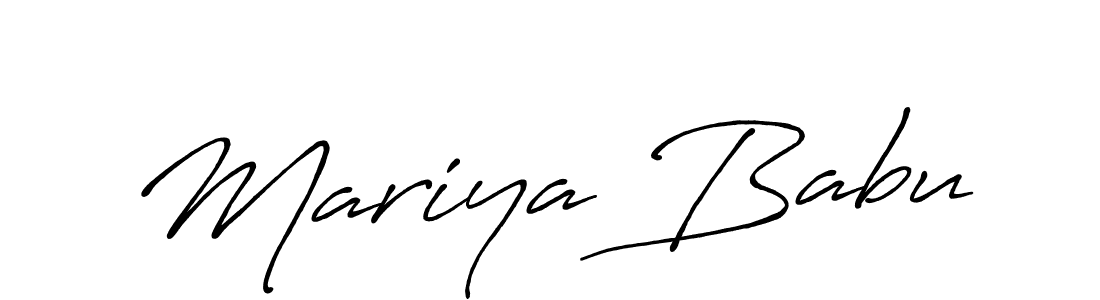 The best way (Antro_Vectra_Bolder) to make a short signature is to pick only two or three words in your name. The name Mariya Babu include a total of six letters. For converting this name. Mariya Babu signature style 7 images and pictures png