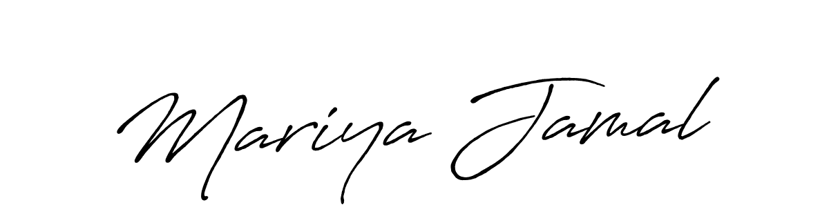 Also You can easily find your signature by using the search form. We will create Mariya Jamal name handwritten signature images for you free of cost using Antro_Vectra_Bolder sign style. Mariya Jamal signature style 7 images and pictures png