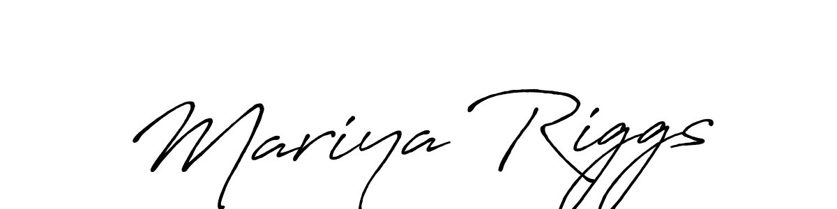 Also You can easily find your signature by using the search form. We will create Mariya Riggs name handwritten signature images for you free of cost using Antro_Vectra_Bolder sign style. Mariya Riggs signature style 7 images and pictures png