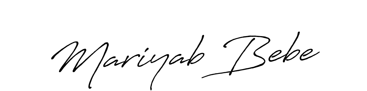 Make a beautiful signature design for name Mariyab Bebe. Use this online signature maker to create a handwritten signature for free. Mariyab Bebe signature style 7 images and pictures png