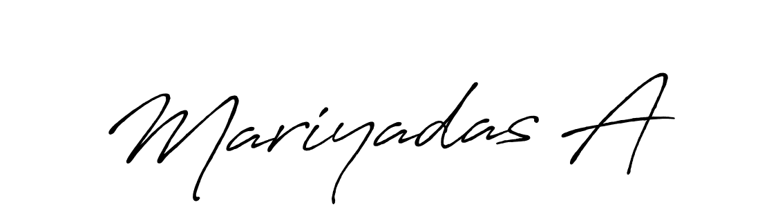 Mariyadas A stylish signature style. Best Handwritten Sign (Antro_Vectra_Bolder) for my name. Handwritten Signature Collection Ideas for my name Mariyadas A. Mariyadas A signature style 7 images and pictures png