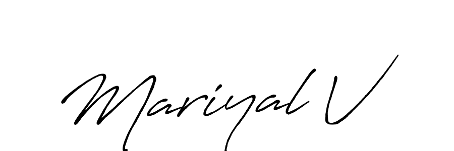 How to make Mariyal V signature? Antro_Vectra_Bolder is a professional autograph style. Create handwritten signature for Mariyal V name. Mariyal V signature style 7 images and pictures png