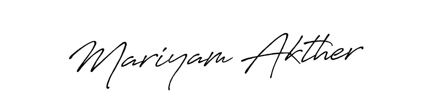 Mariyam Akther stylish signature style. Best Handwritten Sign (Antro_Vectra_Bolder) for my name. Handwritten Signature Collection Ideas for my name Mariyam Akther. Mariyam Akther signature style 7 images and pictures png