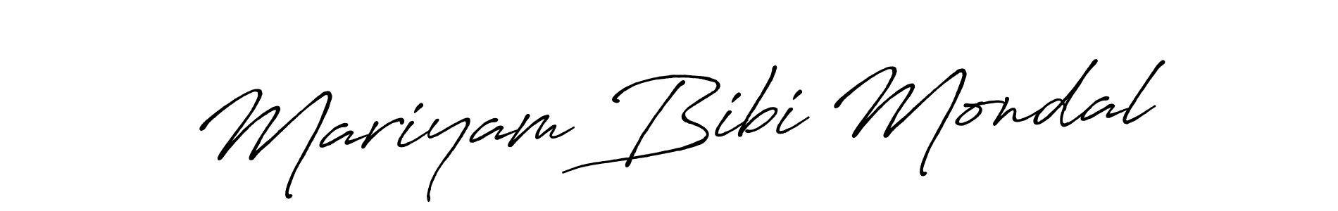 Design your own signature with our free online signature maker. With this signature software, you can create a handwritten (Antro_Vectra_Bolder) signature for name Mariyam Bibi Mondal. Mariyam Bibi Mondal signature style 7 images and pictures png