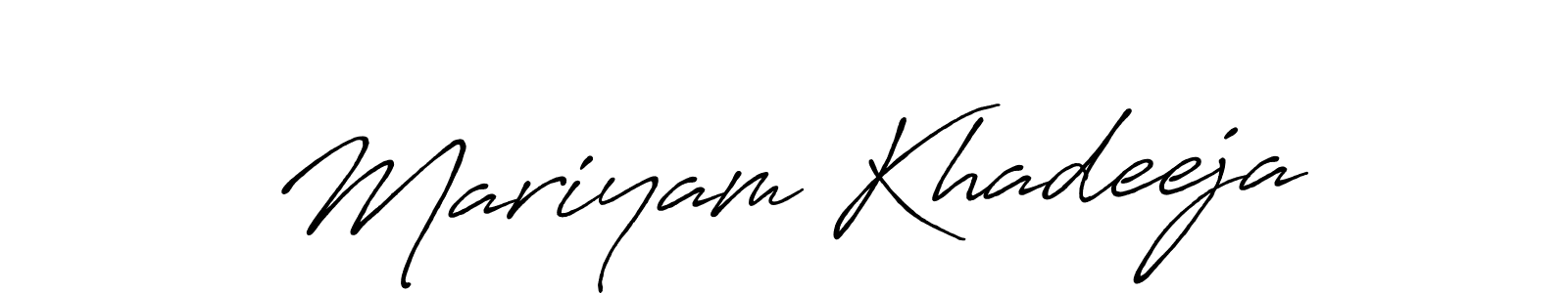 Also You can easily find your signature by using the search form. We will create Mariyam Khadeeja name handwritten signature images for you free of cost using Antro_Vectra_Bolder sign style. Mariyam Khadeeja signature style 7 images and pictures png