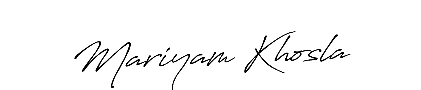 Make a beautiful signature design for name Mariyam Khosla. Use this online signature maker to create a handwritten signature for free. Mariyam Khosla signature style 7 images and pictures png