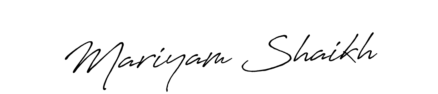 Mariyam Shaikh stylish signature style. Best Handwritten Sign (Antro_Vectra_Bolder) for my name. Handwritten Signature Collection Ideas for my name Mariyam Shaikh. Mariyam Shaikh signature style 7 images and pictures png